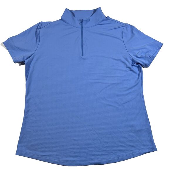 IBKUL Tops - IBKUL 1/4 Zip Short Sleeve Golf Shirt UPF 50+ Cooling Athletic Top Women's XL